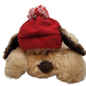 RBI Puppy Dog Plush in Winter Hat